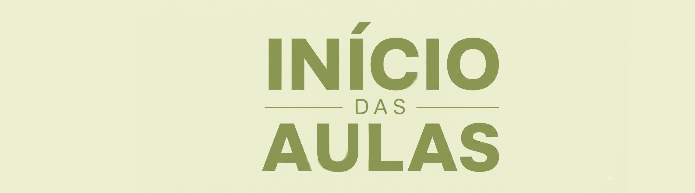 Início das aulas 
